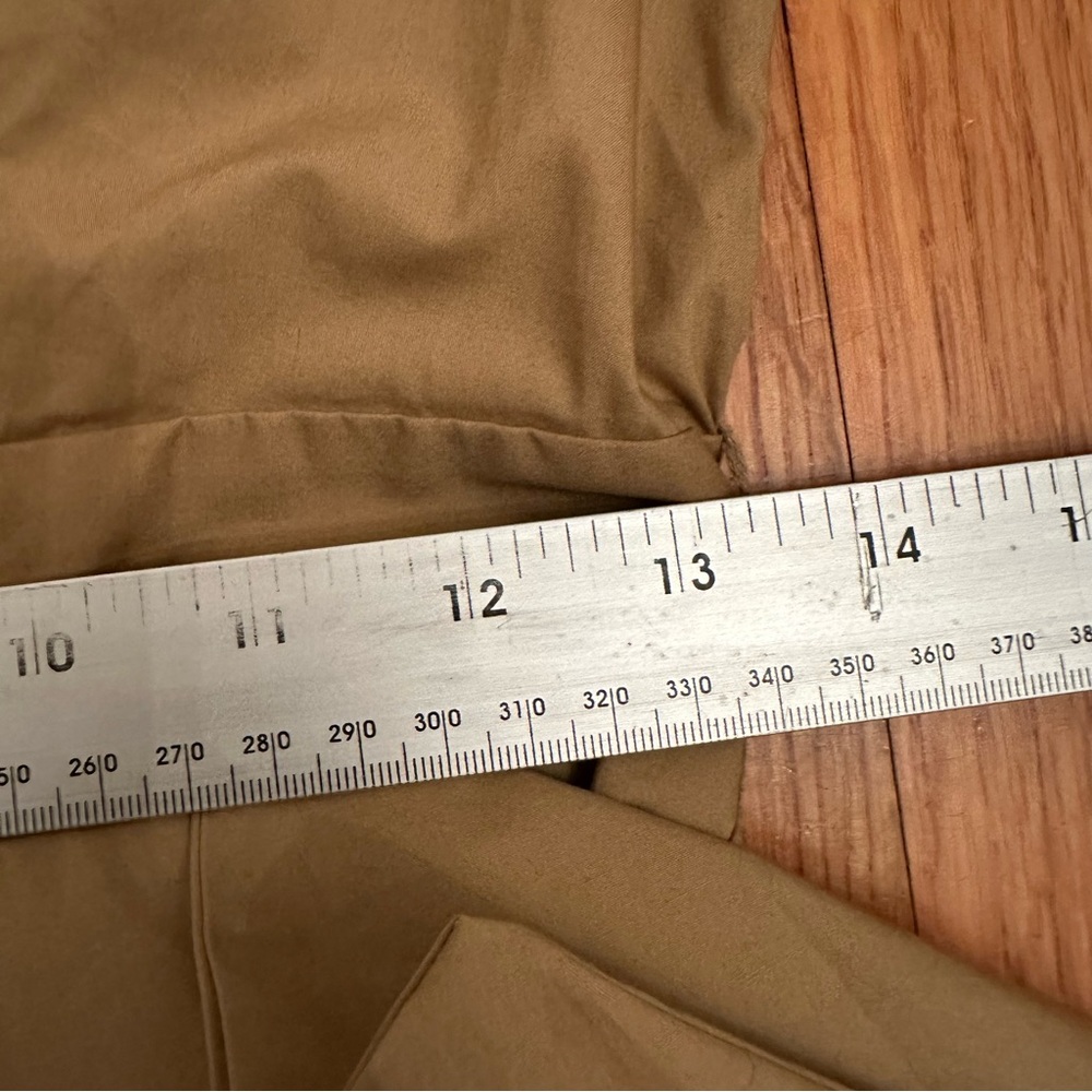 J. Crew Tie-Waist Shirtdress in cotton poplin Tan khaki color Size 4(#2) - Picture 13 of 16